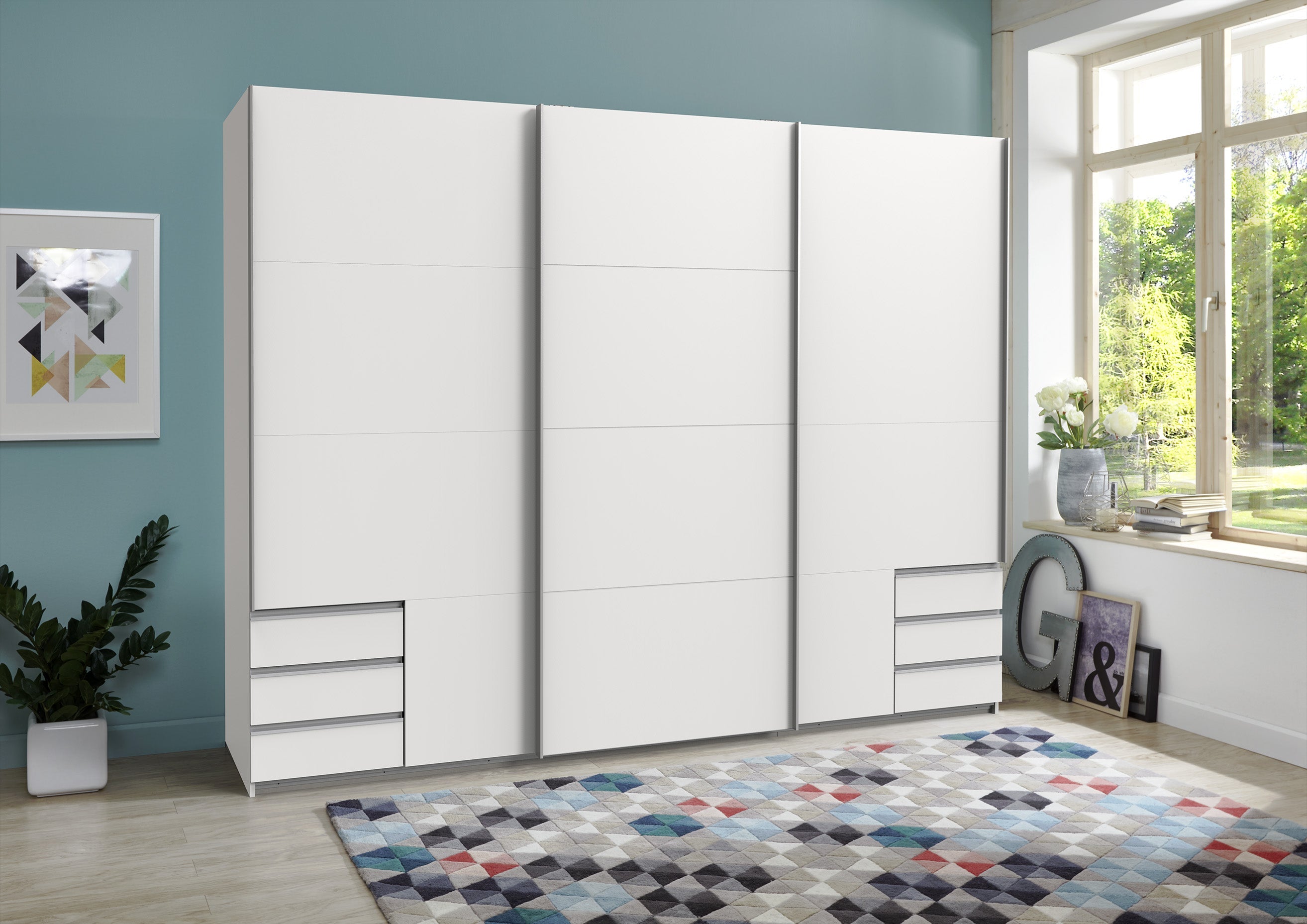 Wimex - Kleerkast Seattle - E21637 - Wit - 270x208x65cm