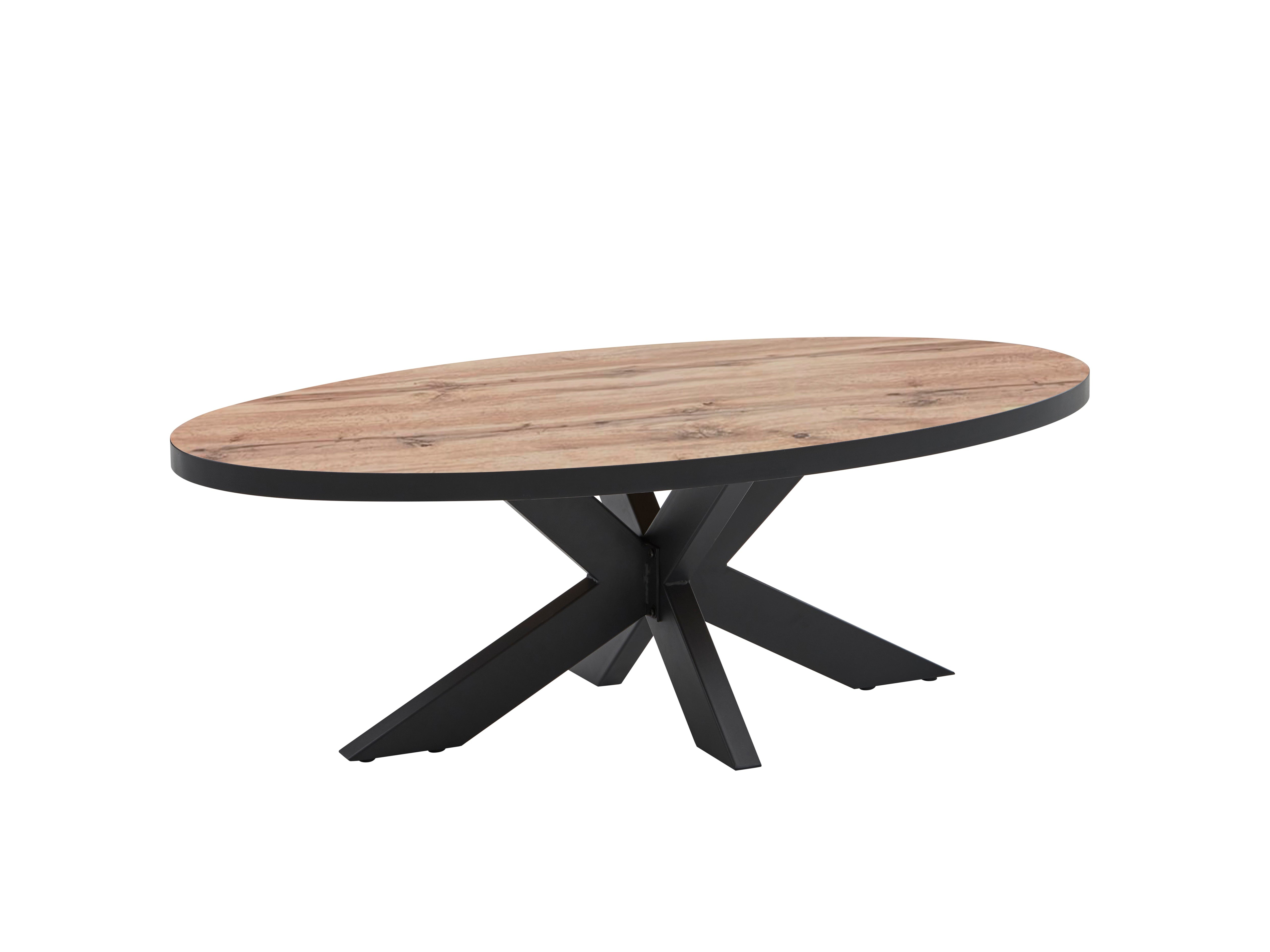 TYC - Table basse ovale Opera - pieds en X - h45xl130xp70cm