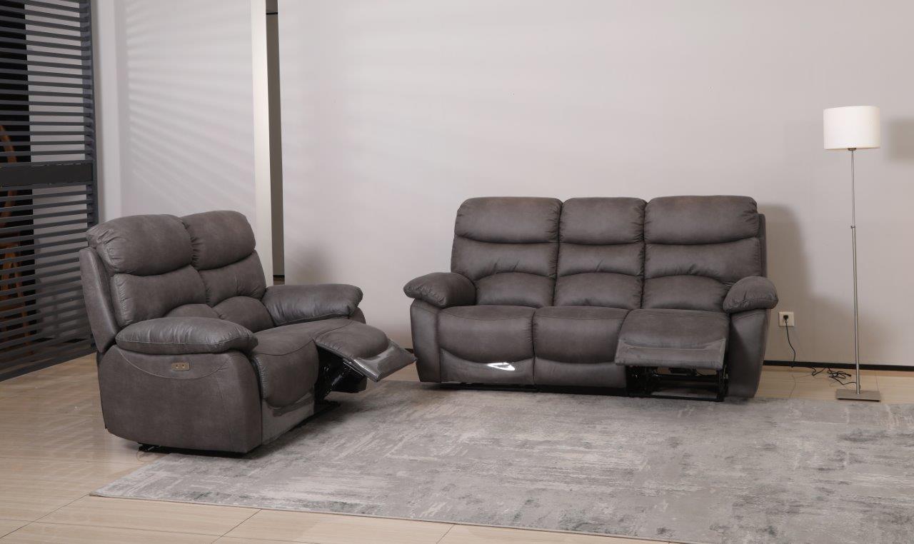 2BM – Salon 3+2 Stan – 4 Elektrische Relaxen – Afwasbare stof