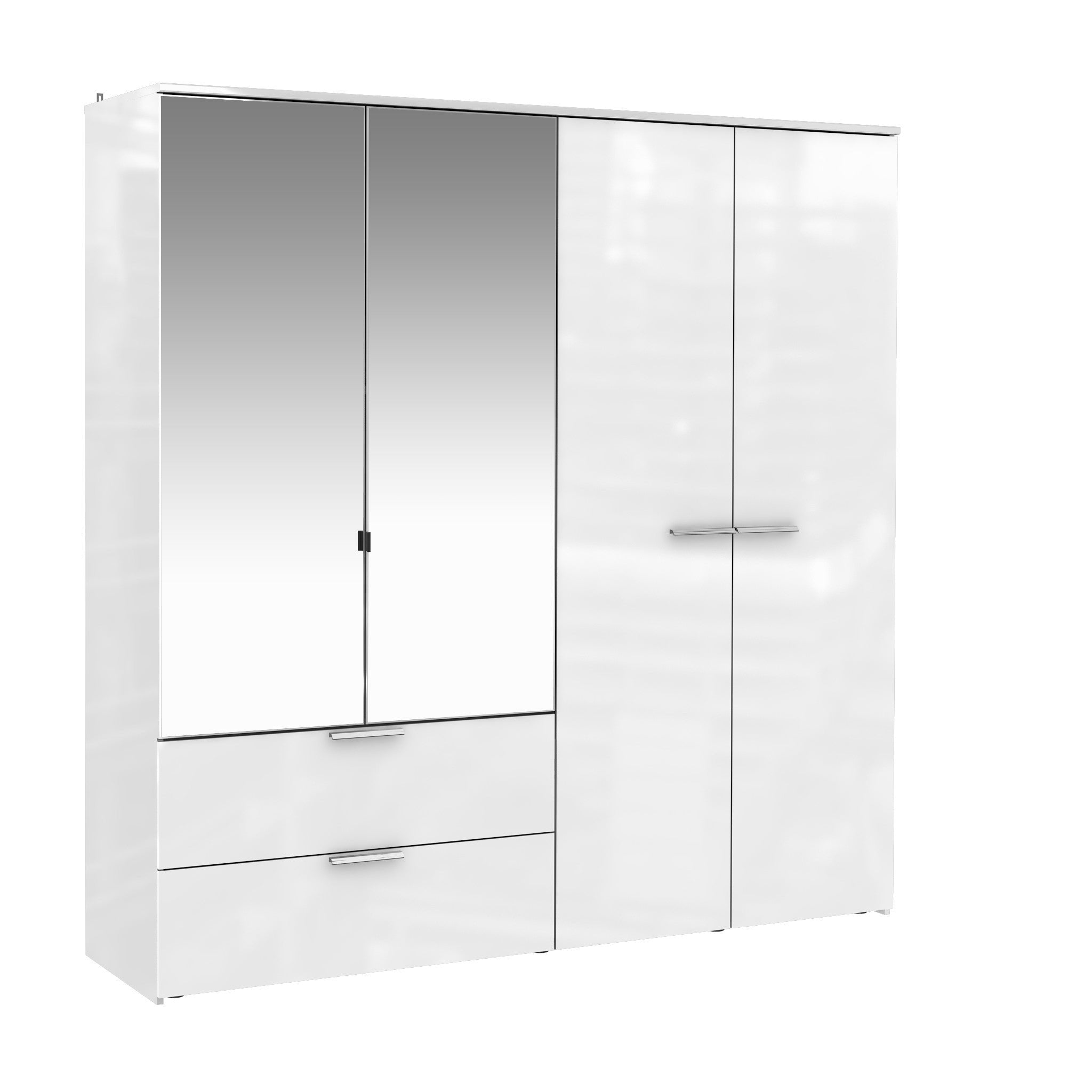 Kleerkast Tempo - 4 deuren - Wit - 200x55x229cm