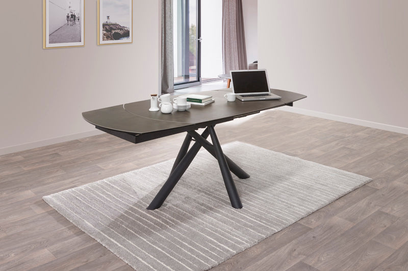 GBO -Table à rallonge TF1909 -Céramique Sable - 130 ( 200 ) x 95 x 73 cm