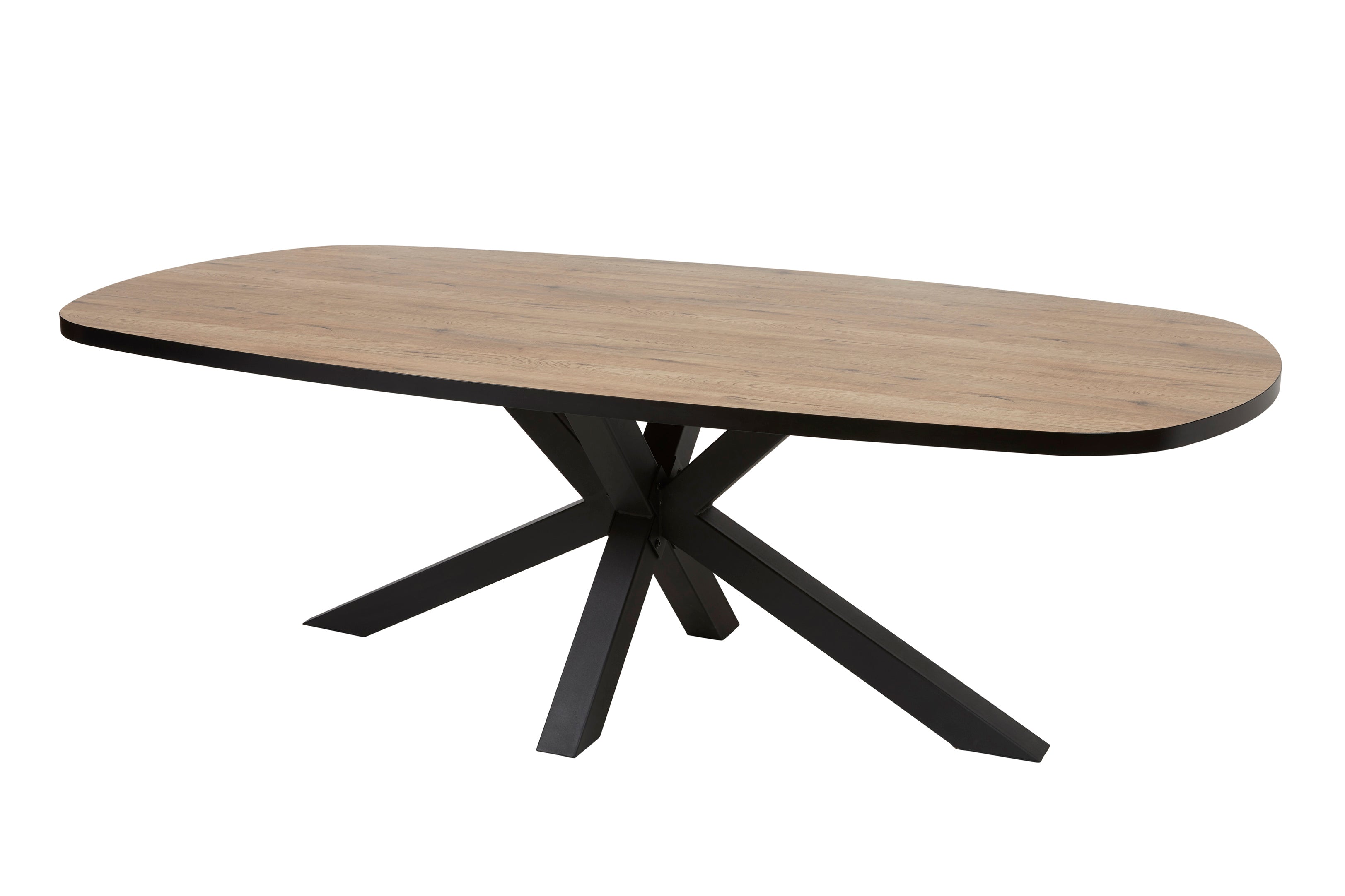 GBO - Table à manger ovale Pierro TF2101 - Chêne écarlate - 230x119x76cm