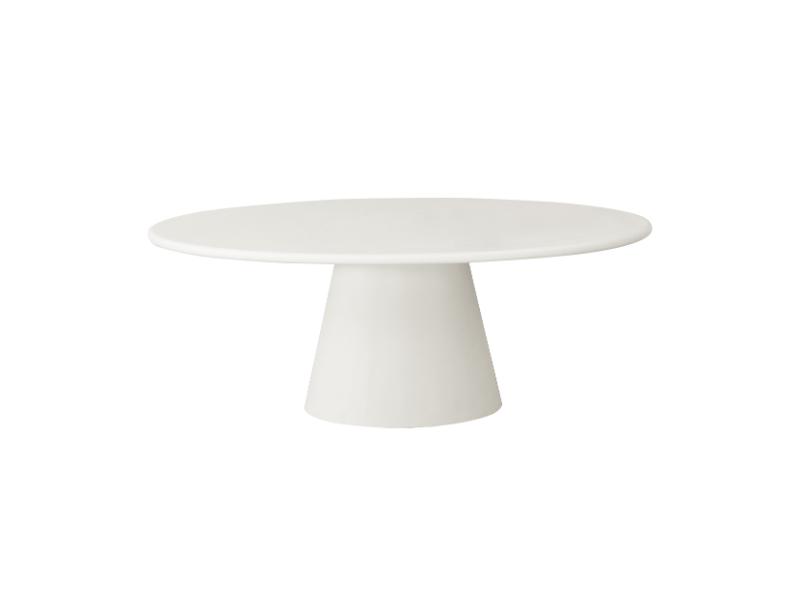 GBO – Table ovale Cementex – Couleur blanche – TF2402 – 200 x 110 x 74 cm