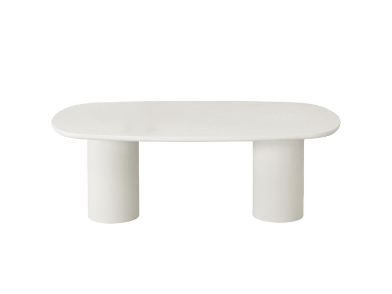 GBO – Table ovale danoise Cementex – Blanc – TF2404 – 210x120x74 cm