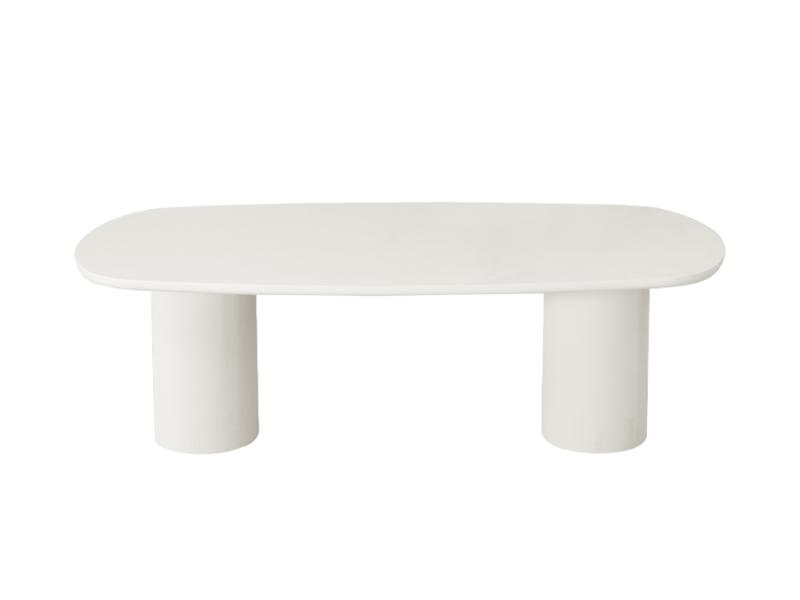 GBO – Table ovale danoise Cementex – Blanc – TF2404 – 230x120x74 cm
