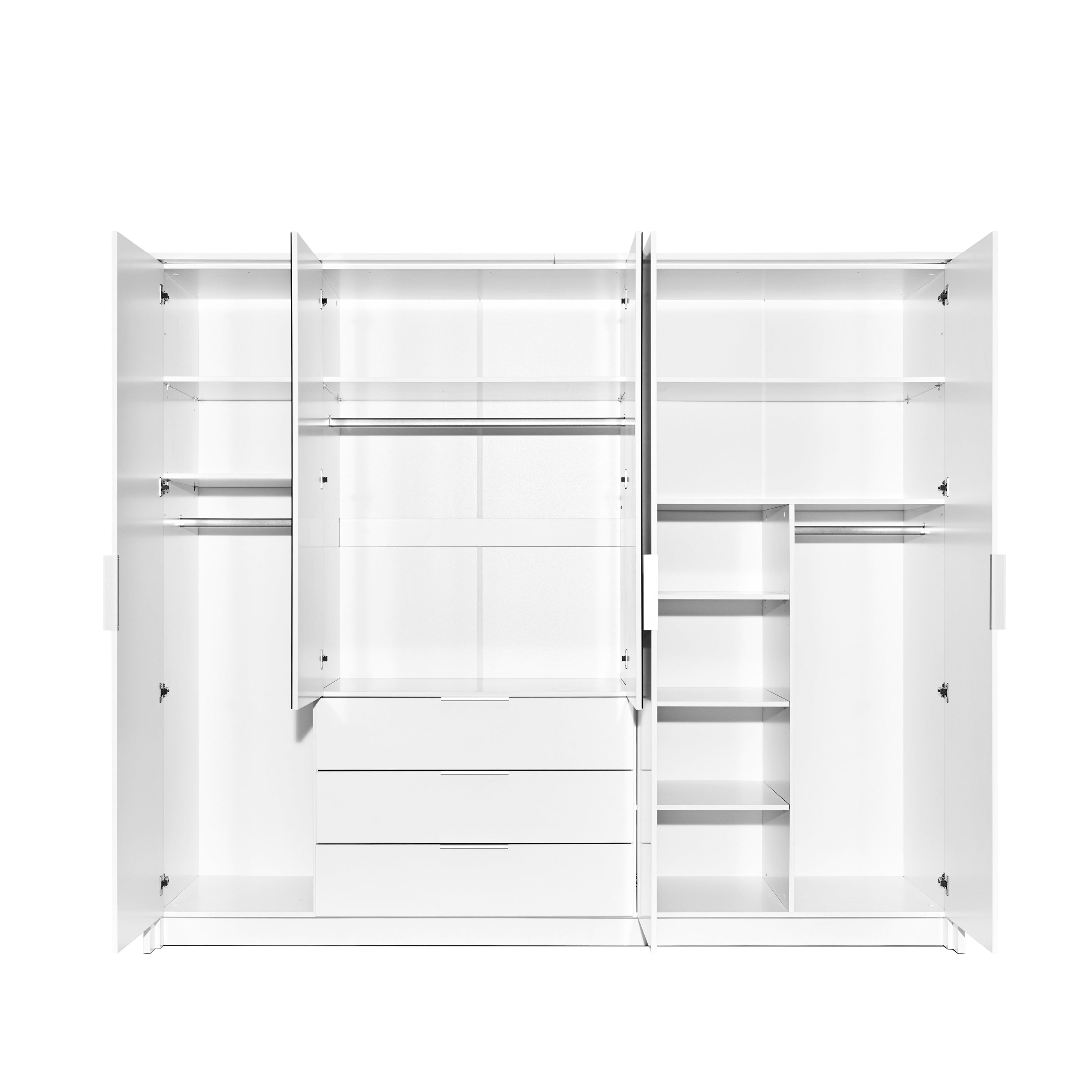 2BM- Kleerkast Togo 255 – 5-deuren en 3-schuiven – 255x217x65cm