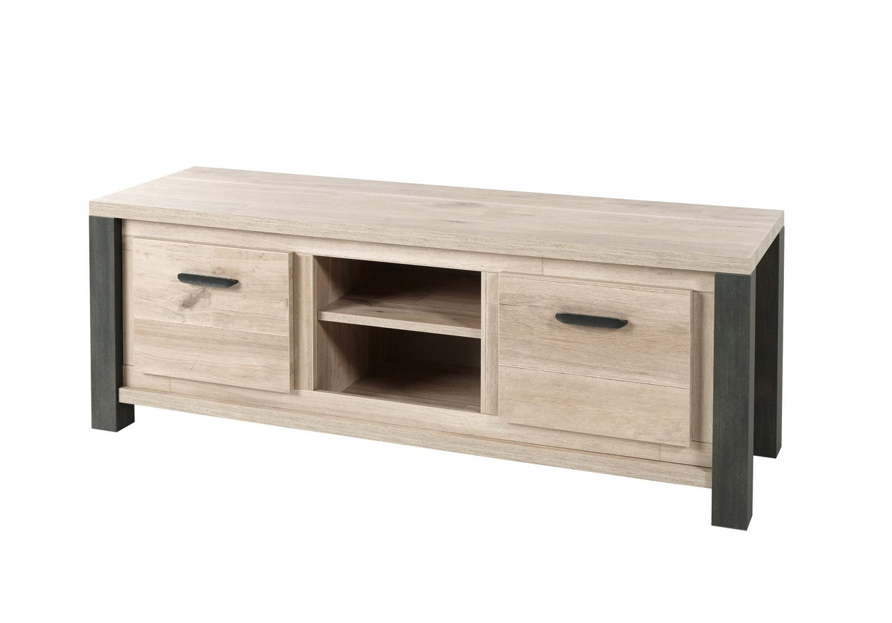 Meubar - TV-meubel  Tomba - TV7 - K497 - Oude Eik/Imitatie staal  - 167x61x50cm