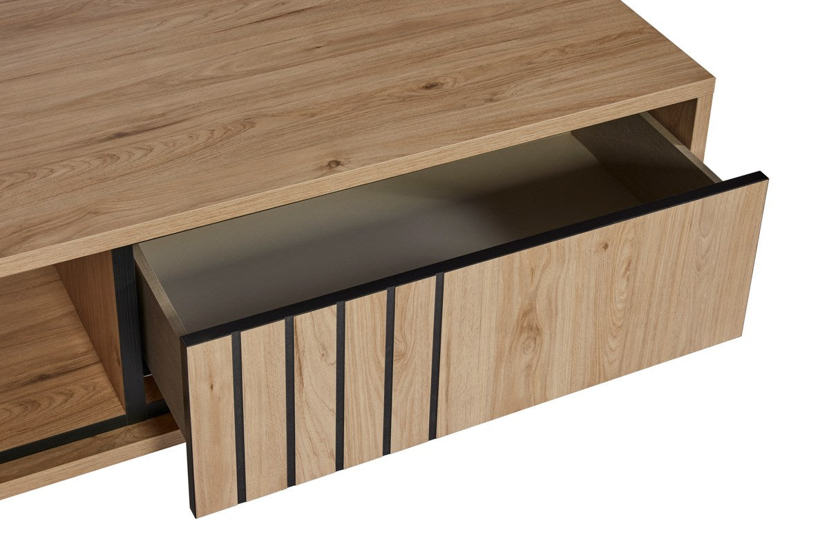 GBO - Table basse Toby – 130x45x70 cm – Castella/Nox