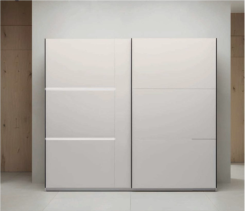 2BM - Schuifdeuren kleerkast Tokyo - Cashmere Kleur - Led - 250x65x215cm