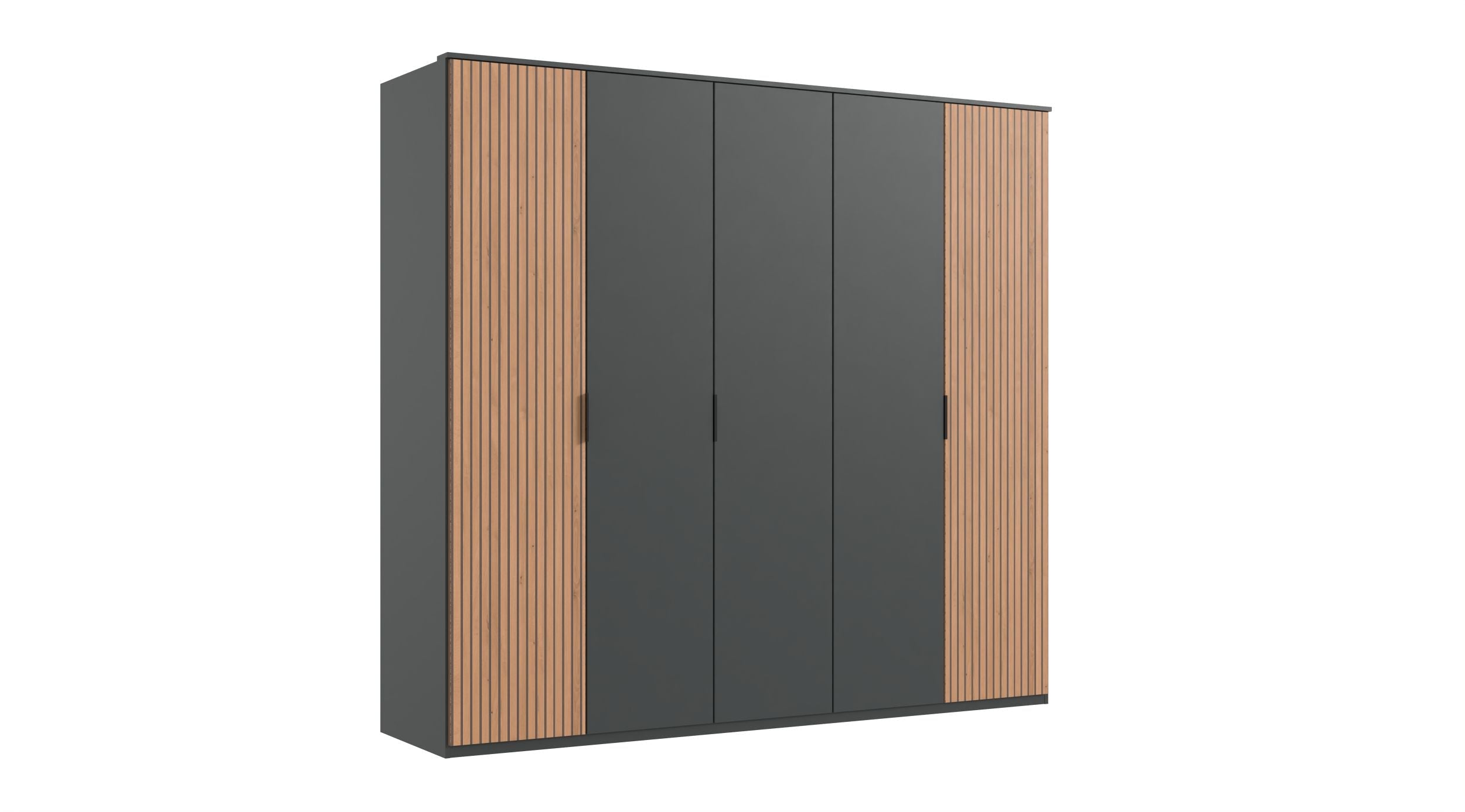 Wimex - Kleerkast Tunis - D24558 - Grafiet/Artisan Eik - 225x210x58cm