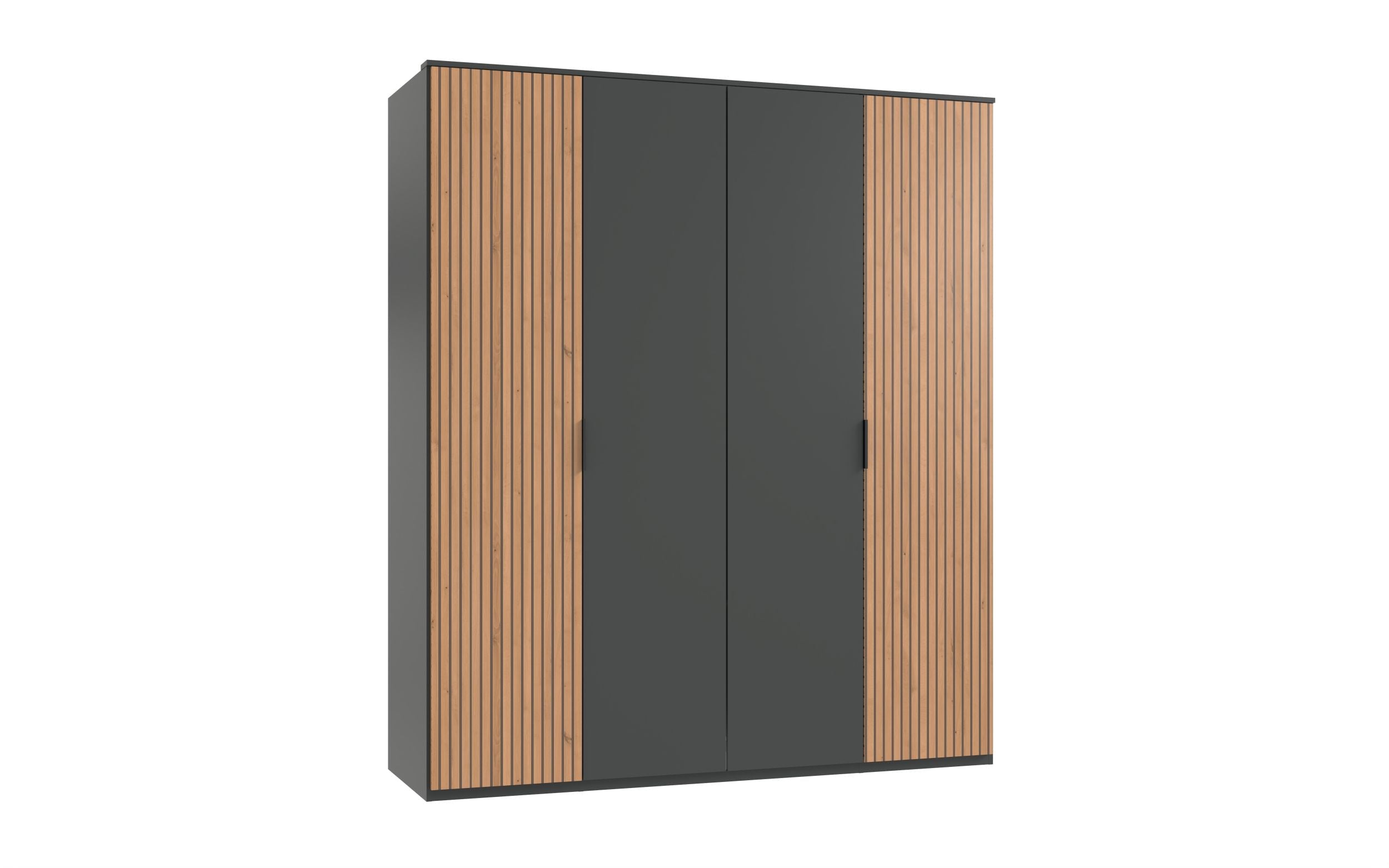 Wimex - Kleerkast Tunis - D24577 - Grafiet/Artisan Eik - 180x210x58cm