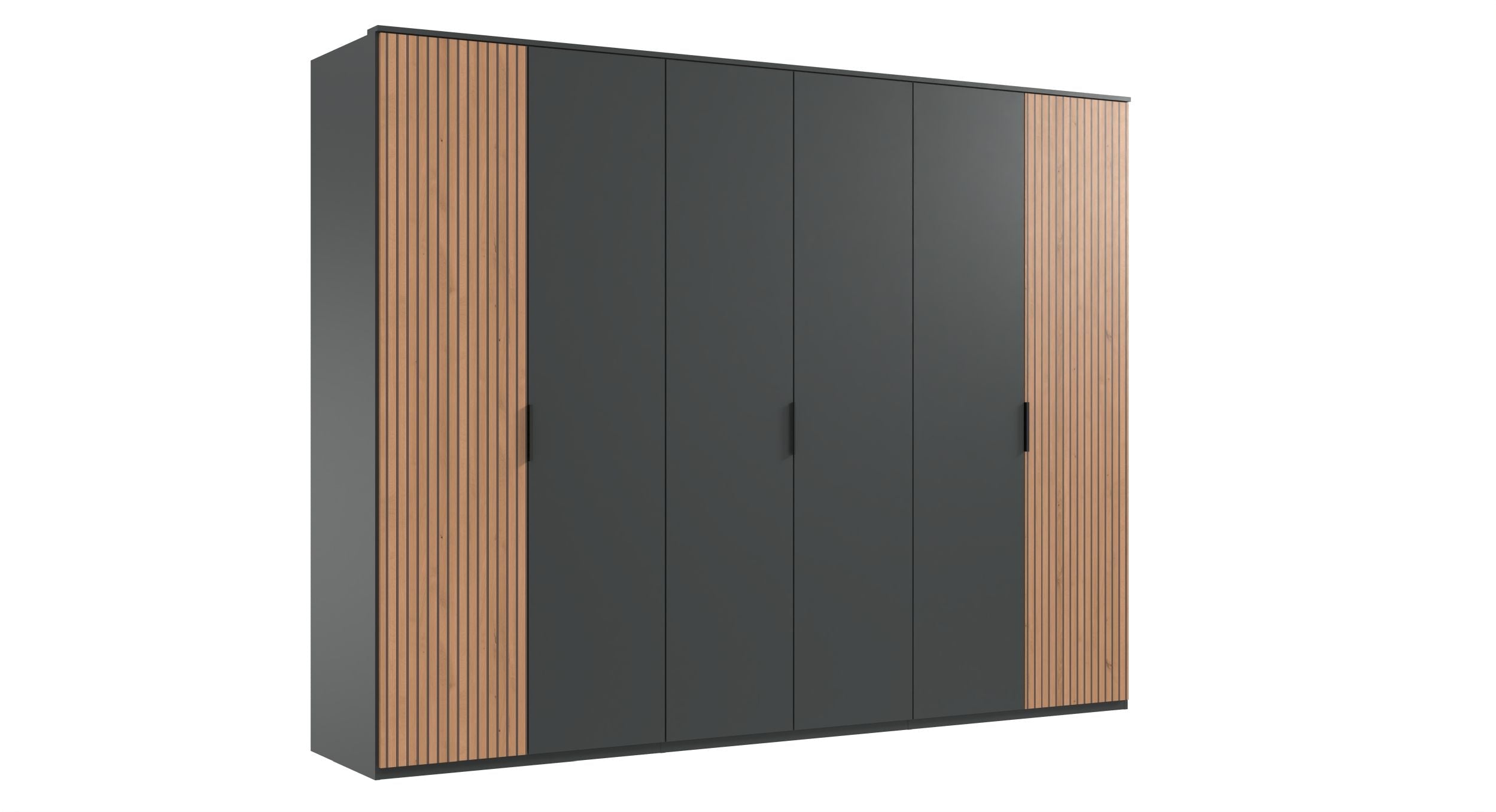 Wimex - Kleerkast Tunis - D24578 - Grafiet/Artisan Eik - 270x210x58cm
