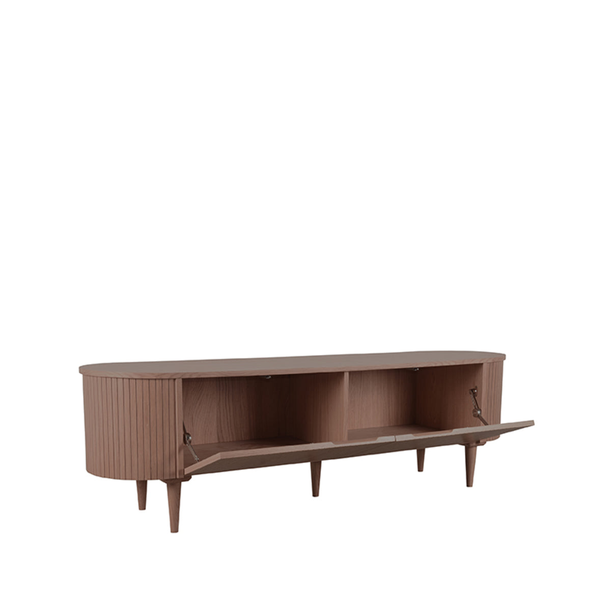 Label51 - Meuble TV Oliva - Chêne - Noyer - 180 x 47 x 55 cm