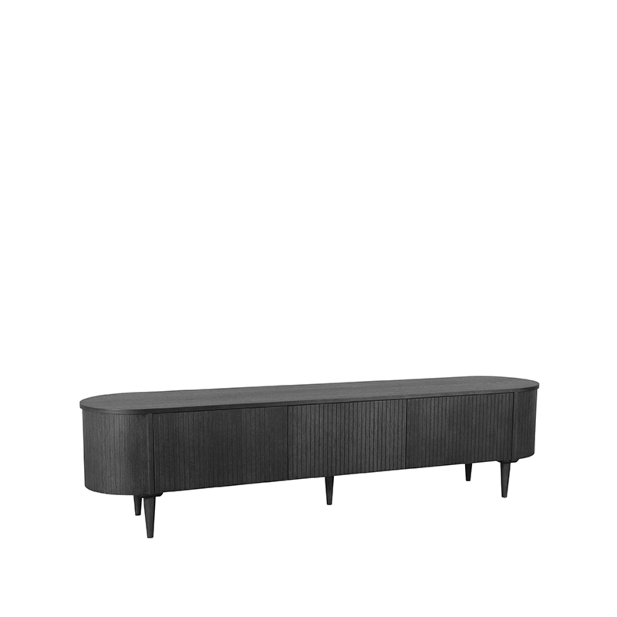 Label51 - Meuble TV Oliva - Chêne - Noir - 220 x 47 x 55 cm