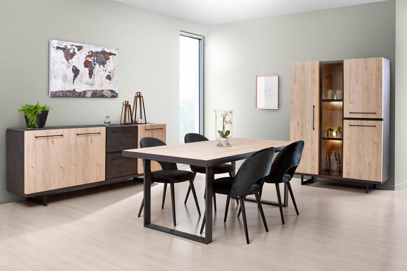 GBO - Eetkamer set Viareggio – Dark Stone & Castella