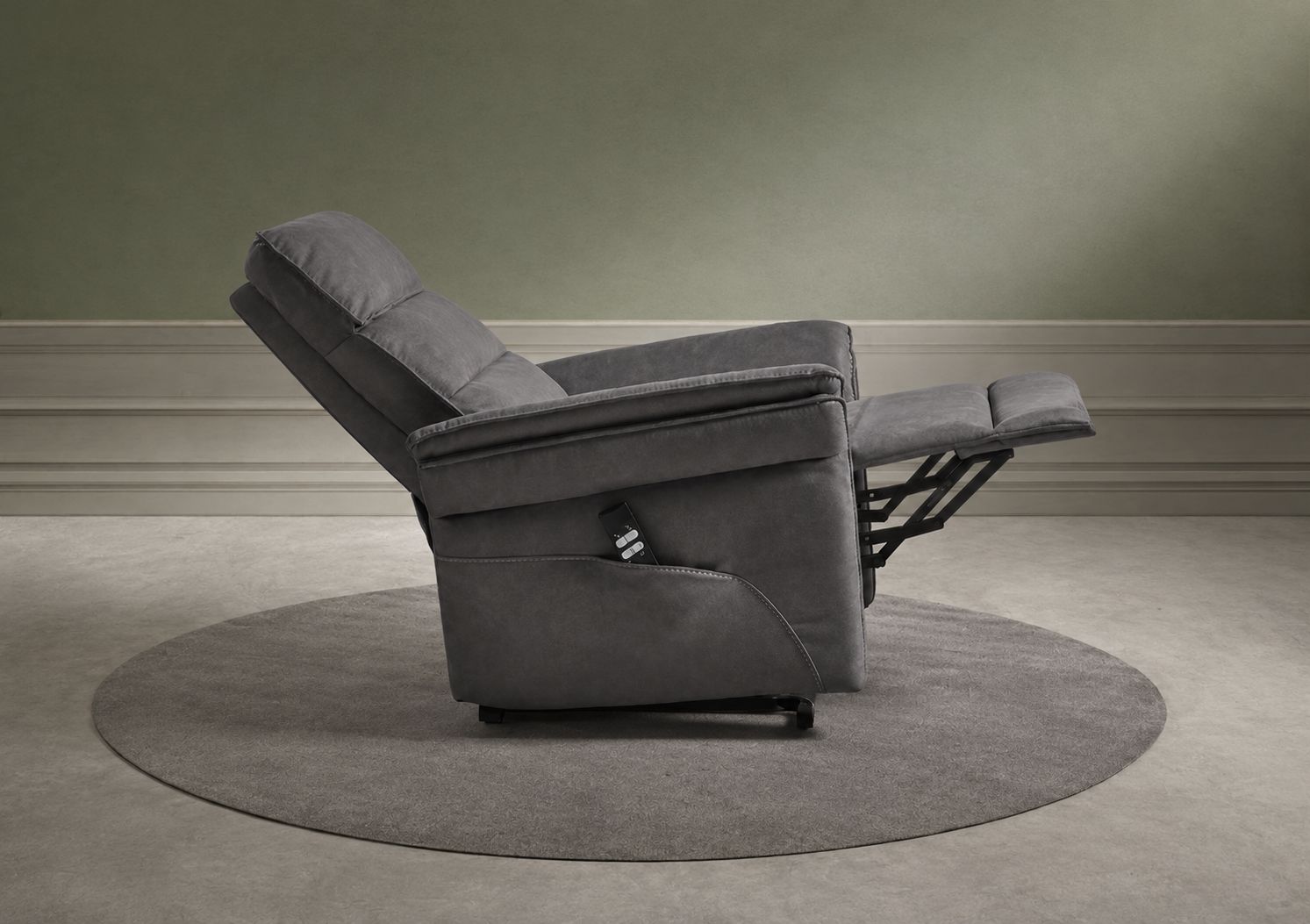 GBO - Relaxzetel Mandelieu - Grijs Stof - 75x92xh105 cm