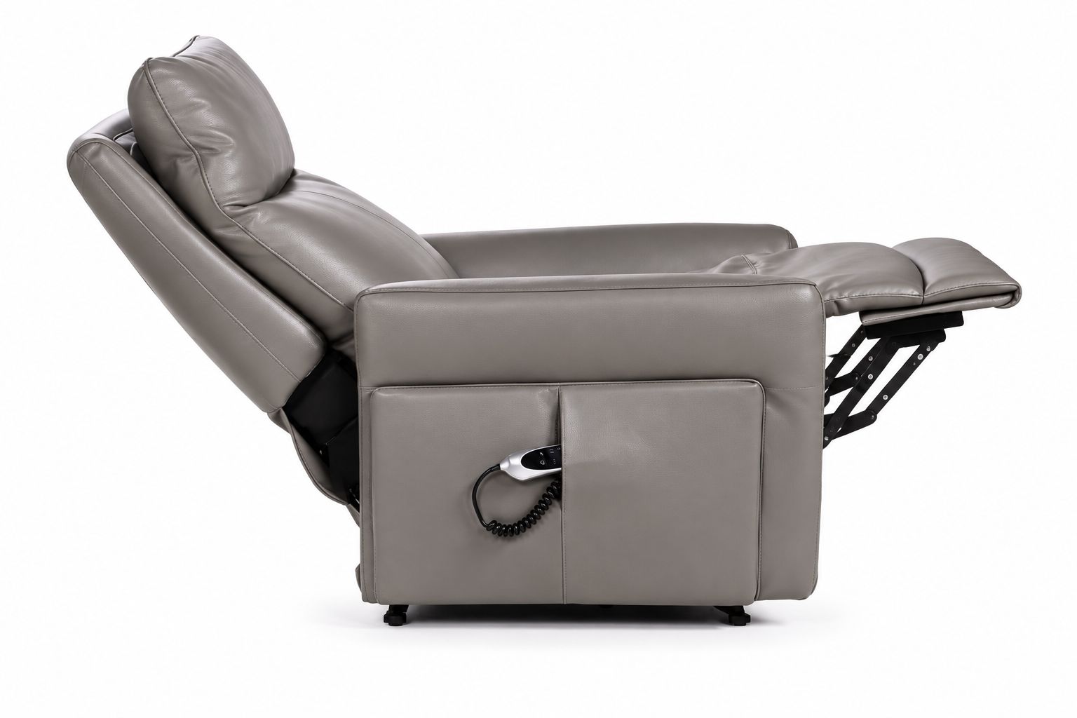 DEZ - Relax Basile - Cuir Gris - 4 moteurs 80x99x110 cm