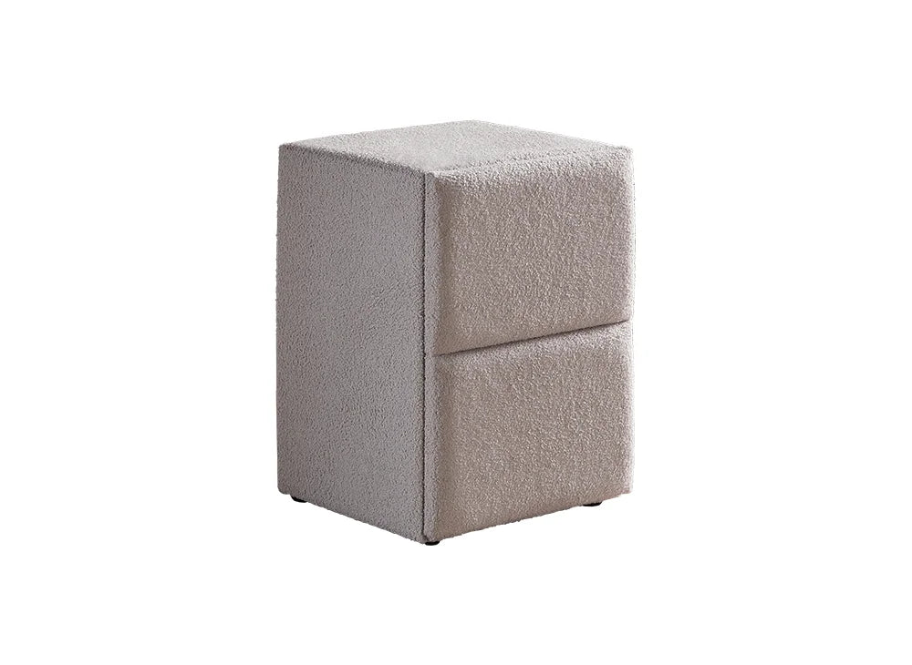 BSP - Pouf de chevet Alice - Tissu - Écru