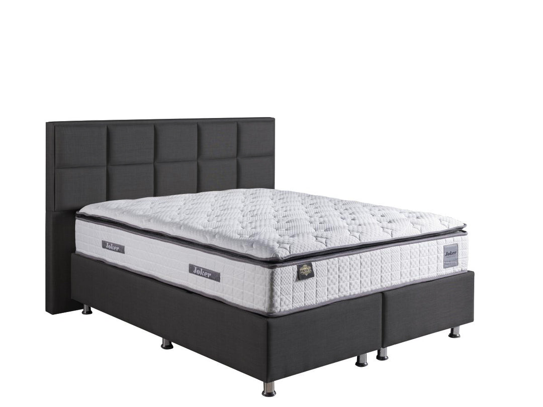 2BM - Boxspring Barcelona - Stof - Zwart - 180x120x200cm