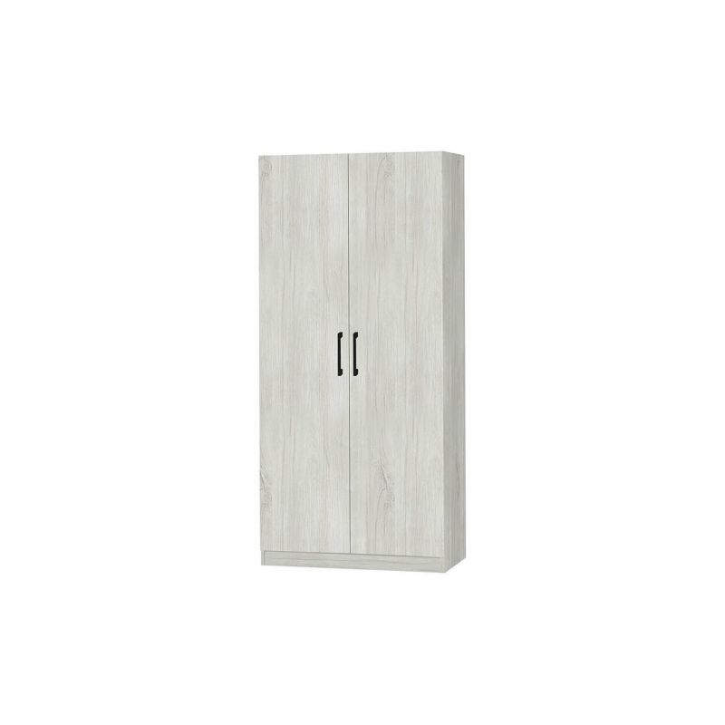 TYC - Kleerkast White - 2 draaideuren - Witte Eik - 80x180x40cm