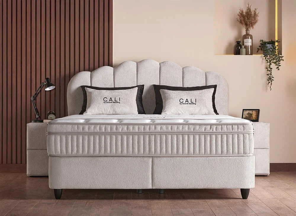 BSP - Boxspring Cali - Stof -  Ecru - 140x200 cm