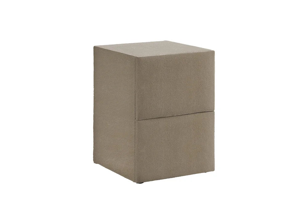 BSP - Pouf de chevet Calma - Tissu - Beige