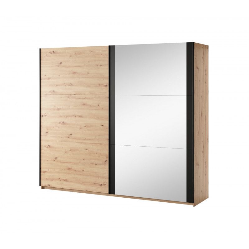 MLM - Kleerkast Nantes - 2 schuifdeuren - Lichte Eik - 250x218x66cm