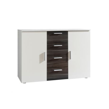 HM - Commode Vera - Wit/Grijze Eik - 132x92x38cm