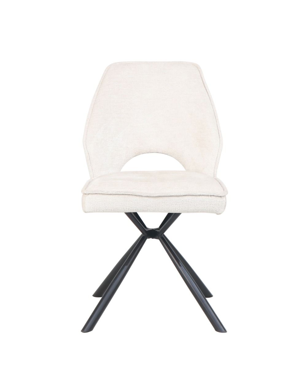 2BM - Eetkamerstoel Yves - Stof - Beige - 60x87x50cm