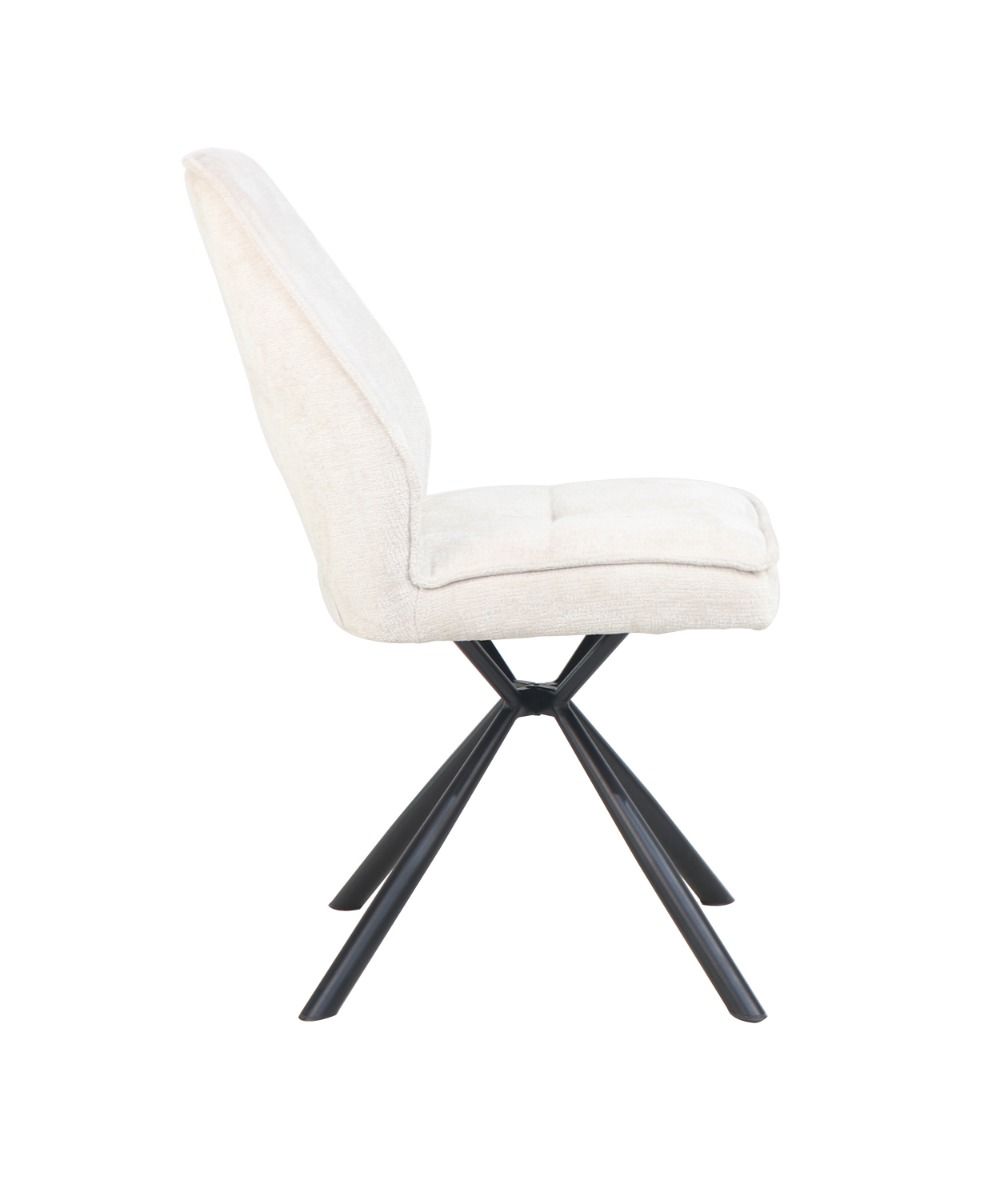 2BM - Eetkamerstoel Yves - Stof - Beige - 60x87x50cm