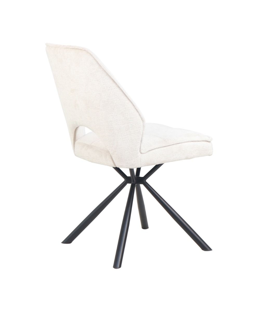 2BM - Eetkamerstoel Yves - Stof - Beige - 60x87x50cm