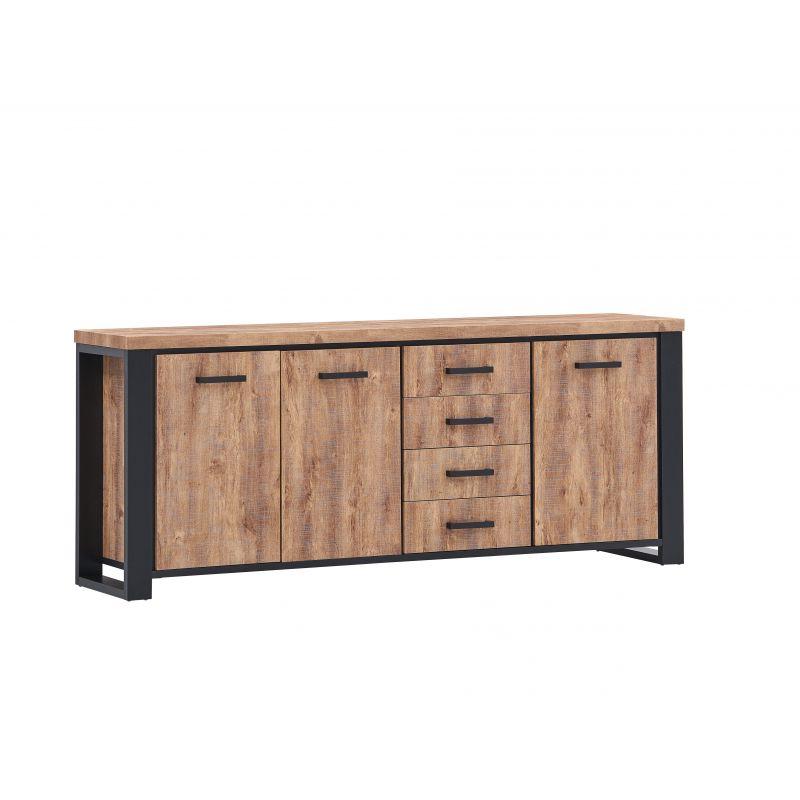 TYC - Buffet Orly - Chêne Industriel - 225x90x45cm