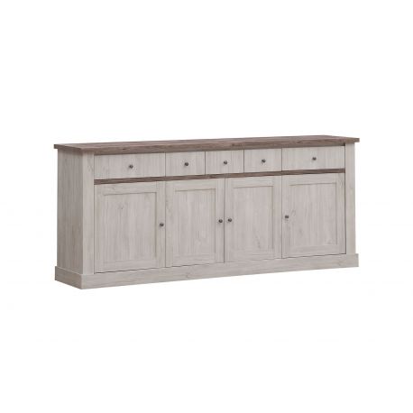 TYC - Dressoir Oakley - Grijze Eik/Donkere Eik - 220x93x46cm