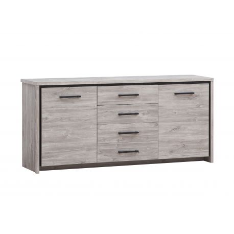 TYC - Dressoir Olympia - Eik Grijs - 201x90x45cm