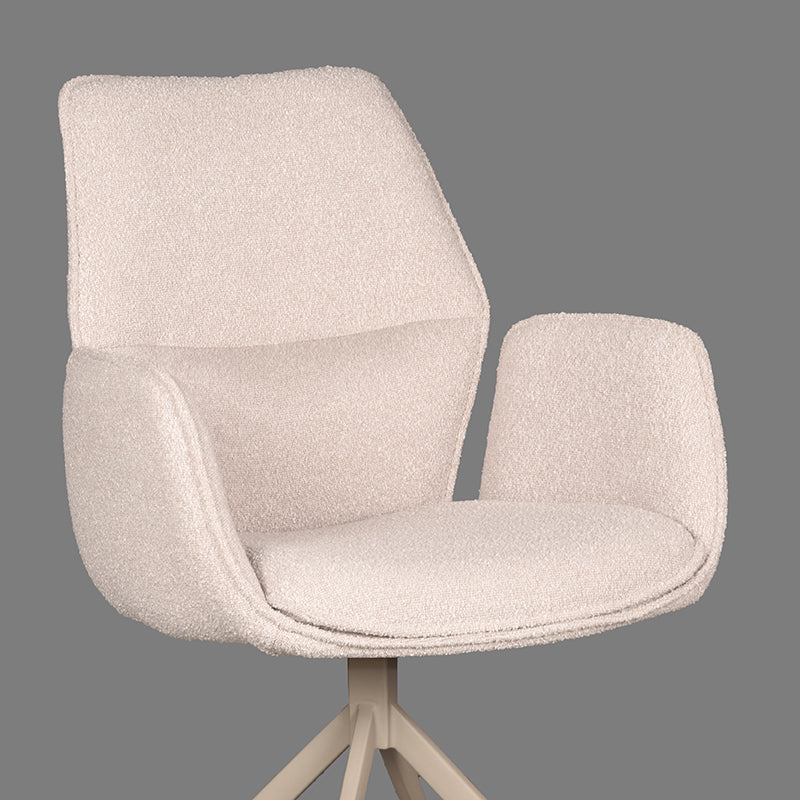 LABEL51 Eetkamerstoel Mellow - Naturel - Boucle