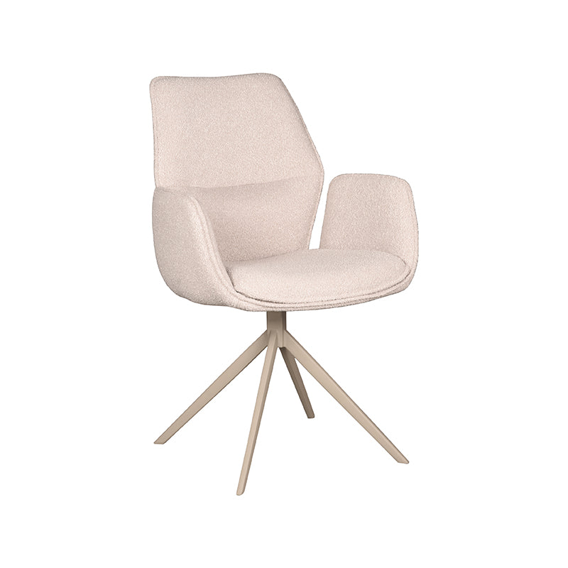 LABEL51 Eetkamerstoel Mellow - Naturel - Boucle