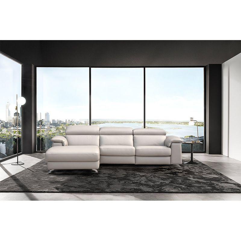 Altoni - Hoeksalon Pandora - Links - Leder - Beige - 172x85x260cm
