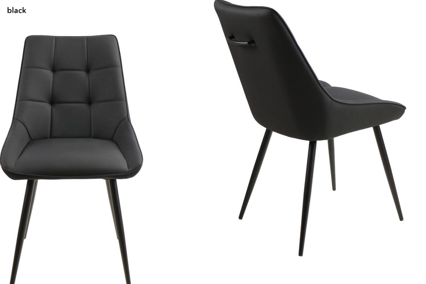 2BM - Eetkamerstoel Lotte - Zwart - 61x89x49cm