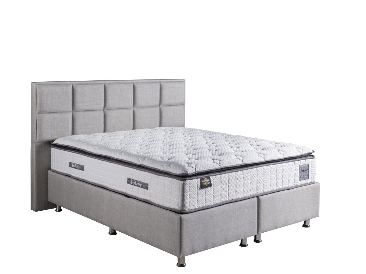 2BM - Sommier Barcelona - Gris - Espace de rangement - 160 x 200 cm