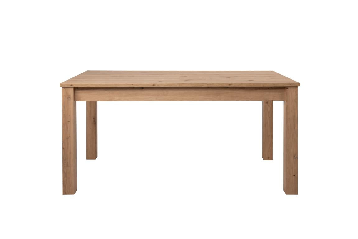 FIN - Table extensible Bergen 50 – blanc – décor chêne - 160(215)x75x90cm
