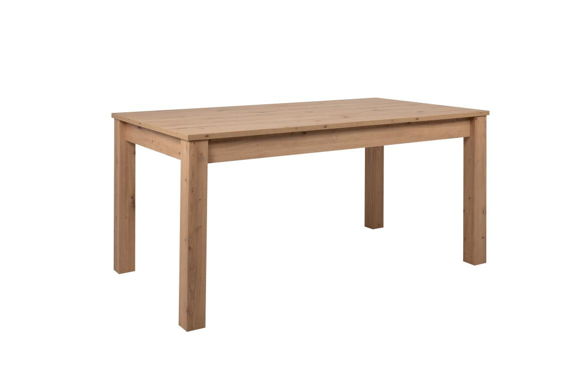 FIN - Table extensible Bergen 50 – blanc – décor chêne - 160(215)x75x90cm