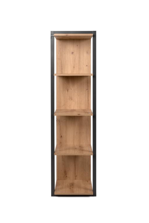 FIN - Bibliotheek Denver 31 - artisanal eik / anthracite - 107xh145x39cm