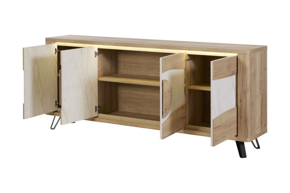 GBO - Dressoir Vincenzo S/P - Halifax oak+Cremona - 240x93/101x48
