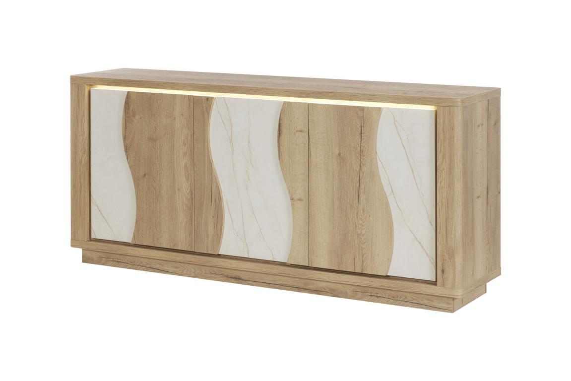 GBO - Dressoir Vincenzo S/P - Halifax oak+Cremona - 210x93/101x48 cm
