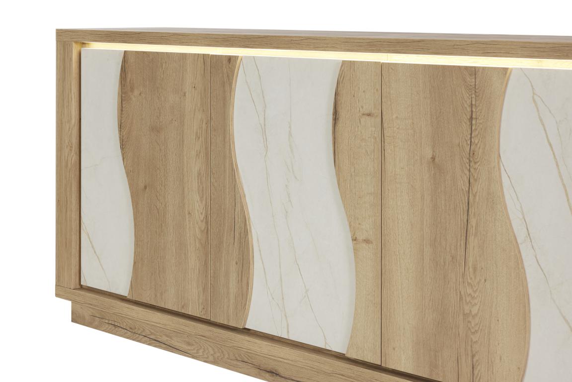GBO - Dressoir Vincenzo S/P - Halifax oak+Cremona - 210x93/101x48 cm