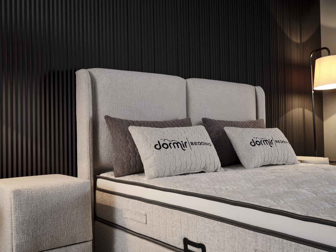 2BM - Boxspring Reina – Ecru stof - Opbergruimte – 160x200cm