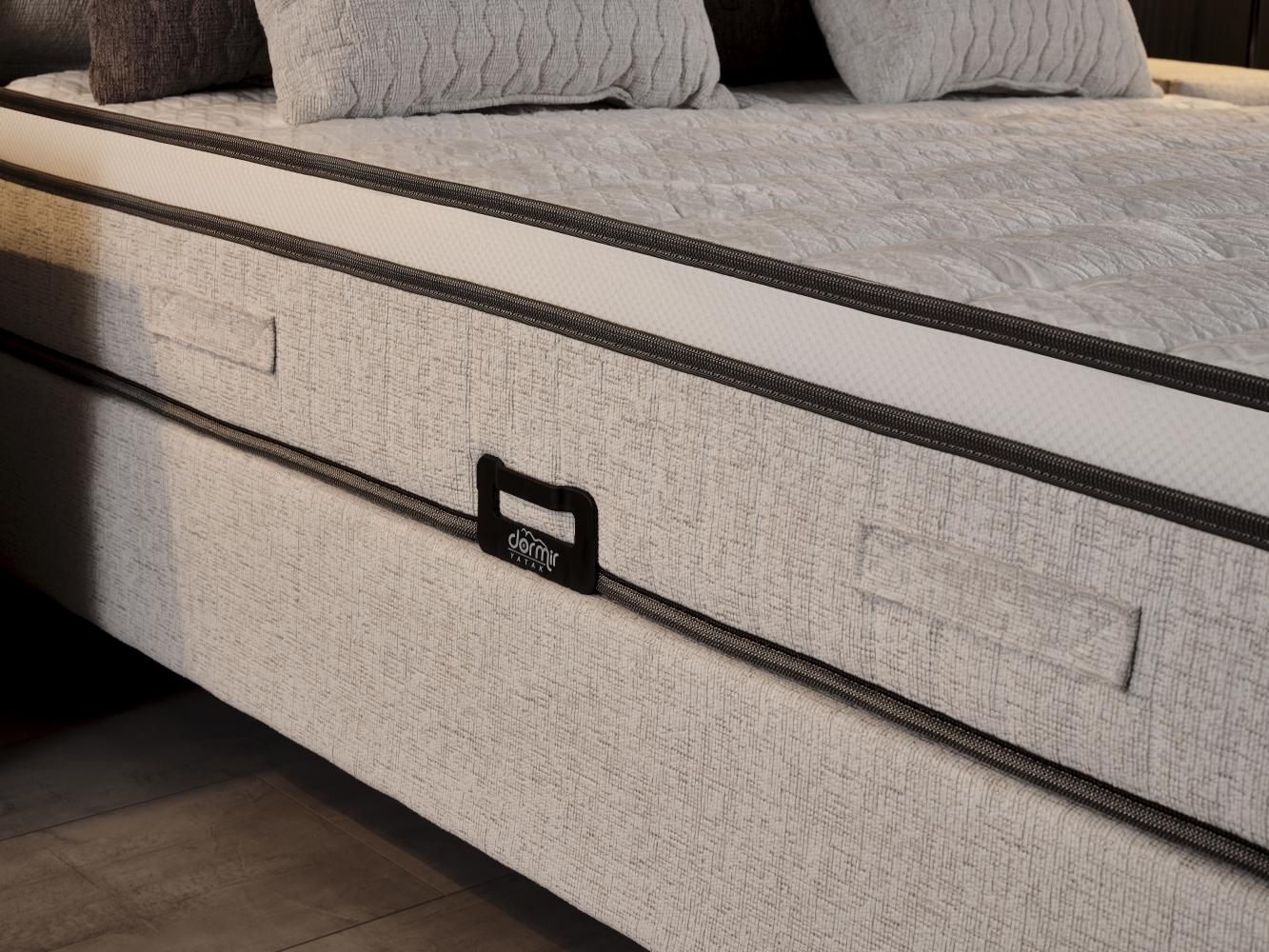 2BM - Boxspring Reina – Ecru stof - Opbergruimte – 160x200cm