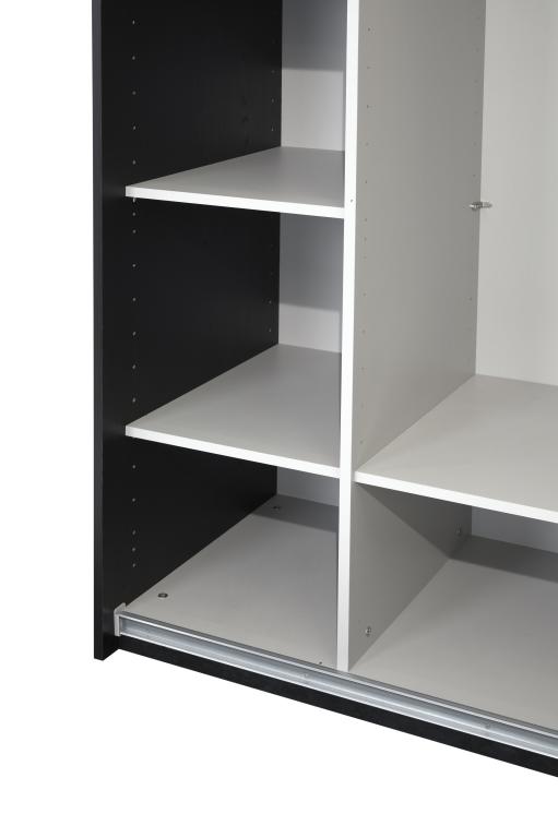GBO - Kleerkast Rosie – 245x221x63 cm - 1 Spiegeldeur