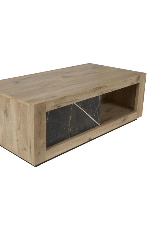 GBO - Table basse Sacha - Chêne canyon & marbre - 130x65x45 cm