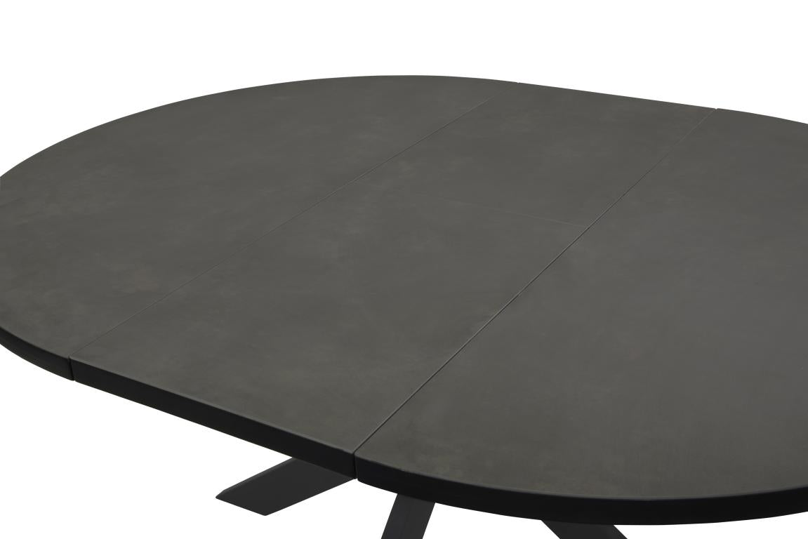 GBO - Tafel TF2205 - Rond - Antraciet - 120 ( 160 ) x 76 cm